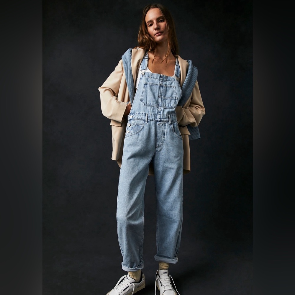 COPY - Freepeople Ziggy Overalls Powder Blue